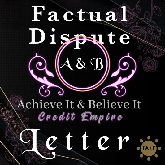 Factual Dispute Letter