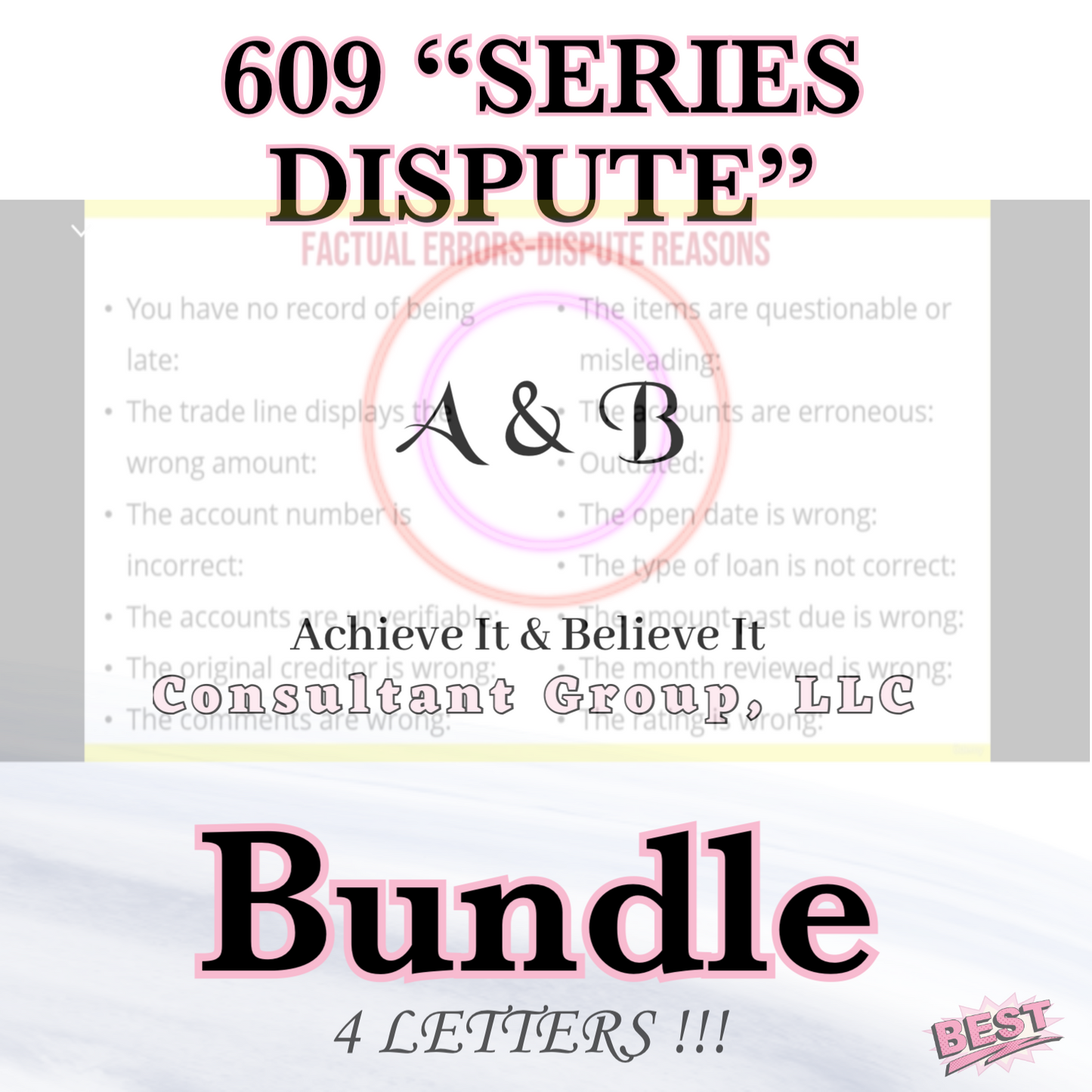 609 Series Dispute Bundle